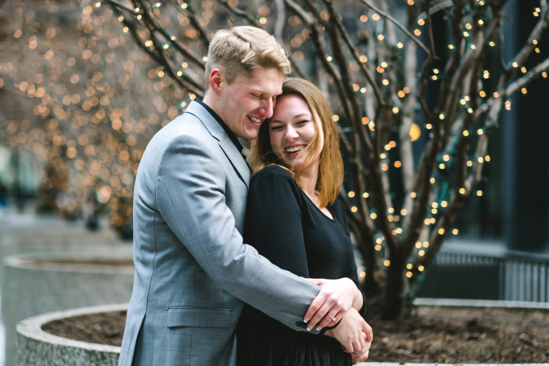 A Downtown Chicago Winter Engagement Session | Lindsay and Alex